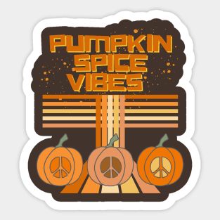 Pumpkin Spice Vibes Retro Holiday Groove - Spice Dusted Style Sticker